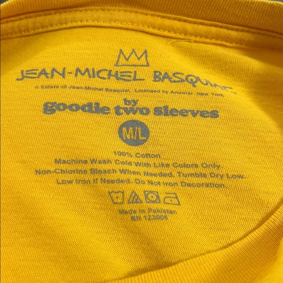 Goodie Two Sleeves yellow long sleeve Jean-Michel Basquiat graphic t-shirt - Picture 11 of 11